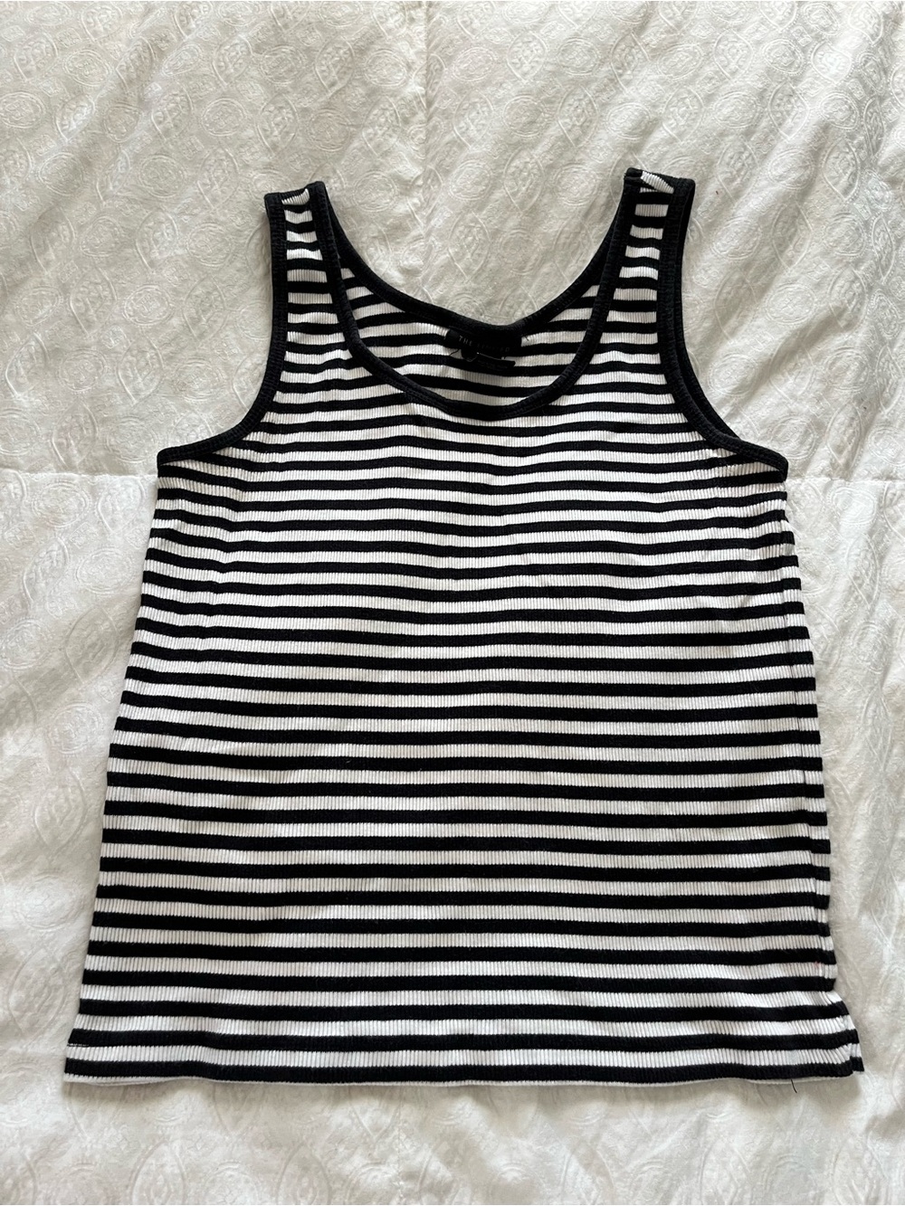 The Limited Black and White Striped Women's Tank Top size medium